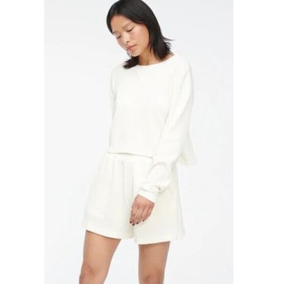 Anthropologie Lacausa Womens Cozy Dakota Shorts Panna Cotta X-Small - Picture 2 of 13